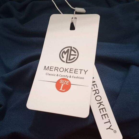 MEROKEEY BODYCON CAP SLEEVE MOCK NECK DRESS GREEN/TEAL SZ.L NWT. - Picture 9 of 11